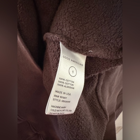 Good American Boyfriend Pullover Sweatshirt Brown 1/Small - Picture 5 of 6